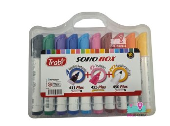 SET MARCADORES TRABI VALIJA SOHO 411 X 4 - 425 X6 FLUO - 450 X10