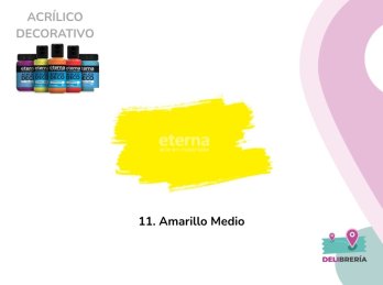 ACRILICO DECORATIVO ETERNA 50 ML 011-AMARILLO MEDIO