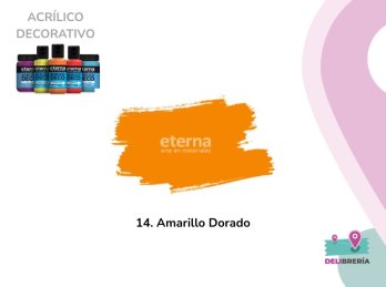 ACRILICO DECORATIVO ETERNA 50 ML 014-AMARILLO DORADO
