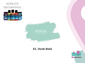 ACRILICO DECORATIVO ETERNA 50 ML 061-VERDE BEBE