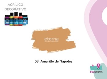 ACRILICO DECORATIVO ETERNA 250 ML 03- AMARILLO DE NAPOLES