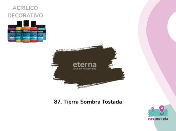 ACRILICO DECORATIVO ETERNA 250 ML 87-TIERRA SOMBRA TOSTADA
