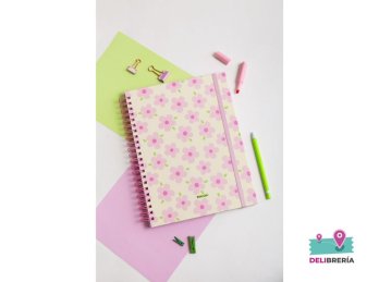 CUADERNO MI PUNTO CERO A4 BASE FLORES CUTE