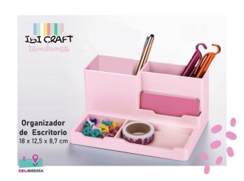 ORGANIZADOR DE ESCRITORIO ROSA IBICRAFT