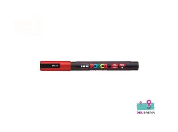 MARCADOR UNI-POSCA 3M 1,5 MM PUNTA CÓNICA ROJO