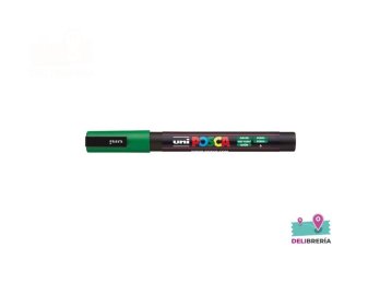 MARCADOR UNI-POSCA 3M 1,5 MM PUNTA CÓNICA VERDE