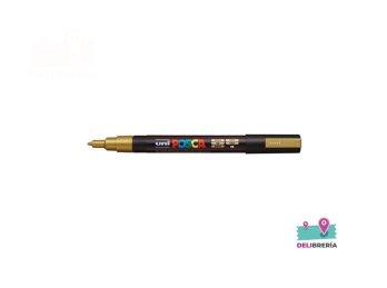 MARCADOR UNI-POSCA 3M 1,5 MM PUNTA CÓNICA ORO