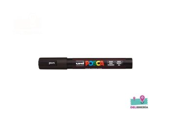 MARCADOR UNI-POSCA 5M 2,5 MM PUNTA CÓNICA NEGRO