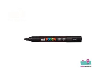 MARCADOR UNI-POSCA 5M 2,5 MM PUNTA CÓNICA NEGRO