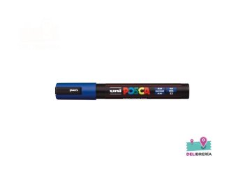 MARCADOR UNI-POSCA 5M 2,5 MM PUNTA CÓNICA AZUL