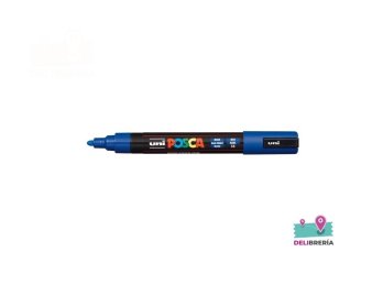 MARCADOR UNI-POSCA 5M 2,5 MM PUNTA CÓNICA AZUL