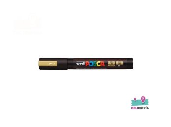 MARCADOR UNI-POSCA 5M 2,5 MM PUNTA CÓNICA ORO
