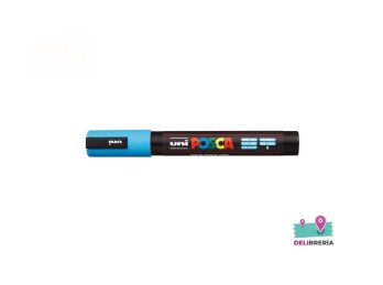 MARCADOR UNI-POSCA 5M 2,5 MM PUNTA CÓNICA CELESTE