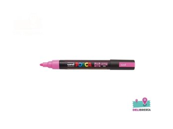 MARCADOR UNI-POSCA 5M 2,5 MM PUNTA CÓNICA ROSA FLUO