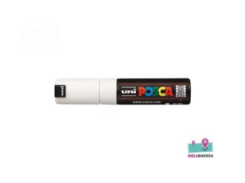 MARCADOR UNI-POSCA 8K 5,5 MM PUNTA BISEL BLANCO
