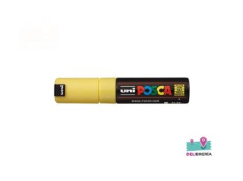 MARCADOR UNI-POSCA 8K 5,5 MM PUNTA BISEL AMARILLO