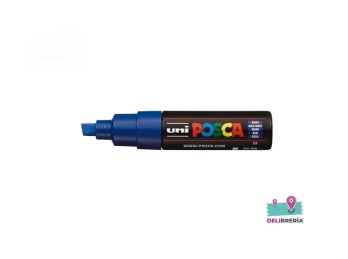 MARCADOR UNI-POSCA 8K 5,5 MM PUNTA BISEL AZUL