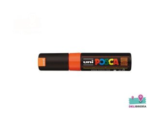 MARCADOR UNI-POSCA 8K 5,5 MM PUNTA BISEL NARANJA FLUO