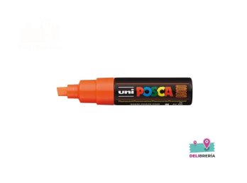 MARCADOR UNI-POSCA 8K 5,5 MM PUNTA BISEL NARANJA FLUO