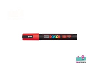 MARCADOR UNI-POSCA 5M 2,5 MM PUNTA CÓNICA ROJO