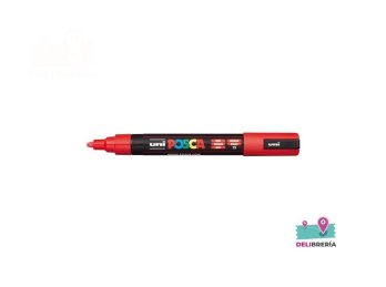 MARCADOR UNI-POSCA 5M 2,5 MM PUNTA CÓNICA ROJO