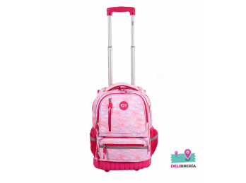 MOCHILA ELF CARRO 2 DIV ROSA 6454A