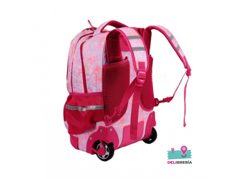 MOCHILA ELF CARRO 2 DIV ROSA 6454A