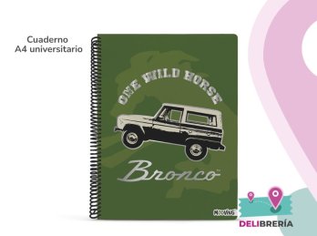 CUADERNO 29,7 MOOVING TAPA SEMIRÍGIDA D 80 HOJAS RAYADO FORD