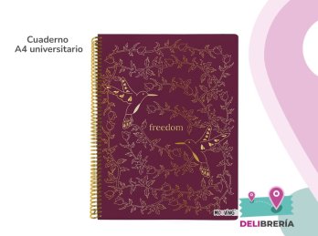 CUADERNO 29,7 MOOVING TAPA SEMIRÍGIDA D 80 HOJAS RAYADO BOHO