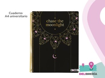 CUADERNO 29,7 MOOVING TAPA SEMIRÍGIDA D 80 HOJAS RAYADO BOHO