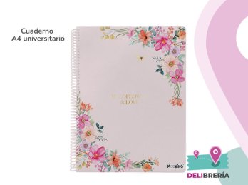 CUADERNO 29,7 MOOVING TAPA SEMIRÍGIDA D 80 HOJAS RAYADO GARDEN