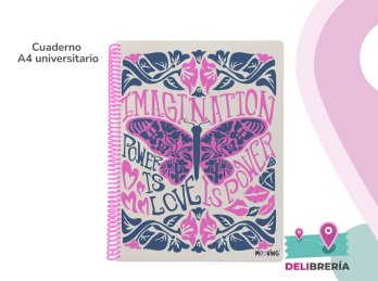 CUADERNO 29,7 MOOVING TAPA SEMIRÍGIDA D 80 HOJAS RAYADO MYSTIC