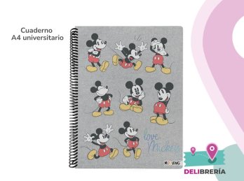CUADERNO 29,7 MOOVING TAPA SEMIRÍGIDA D 80 HOJAS RAYADO MICKEY Y FRIENDS