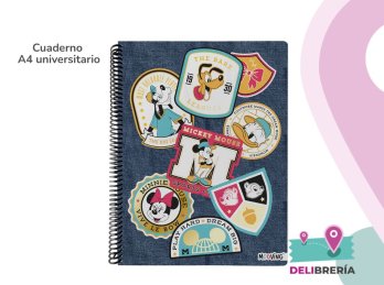 CUADERNO 29,7 MOOVING TAPA SEMIRÍGIDA D 80 HOJAS RAYADO MICKEY Y FRIENDS