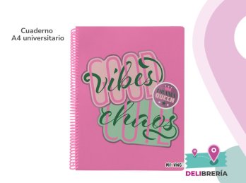 CUADERNO 29,7 MOOVING TAPA SEMIRÍGIDA D 80 HOJAS RAYADO PINK
