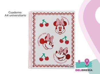 CUADERNO 29,7 MOOVING TAPA SEMIRÍGIDA D 80 HOJAS RAYADO MINNIE