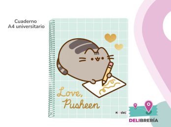 CUADERNO 29,7 MOOVING TAPA SEMIRÍGIDA D 80 HOJAS RAYADO PUSHEEN