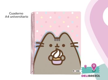 CUADERNO 29,7 MOOVING TAPA SEMIRÍGIDA D 80 HOJAS RAYADO PUSHEEN