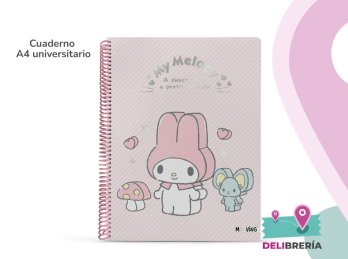 CUADERNO 29,7 MOOVING TAPA SEMIRÍGIDA D 80 HOJAS RAYADO MY MELODY