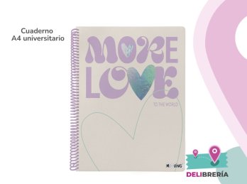 CUADERNO 29,7 MOOVING TAPA SEMIRÍGIDA D 80 HOJAS RAYADO COOL