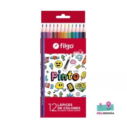 LAPICES DE COLORES FILGO PINTO X 12 LARGOS