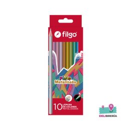 LAPICES DE COLORES FILGO PINTO METALIZADO X10