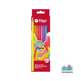 LAPICES DE COLORES FILGO PINTO FLUO X 8