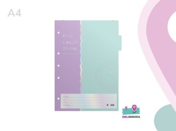 SEPARADOR MATERIA A4 PASTEL