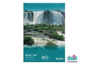 BLOCK AVON BORRADOR LISO A4 X 80 HS