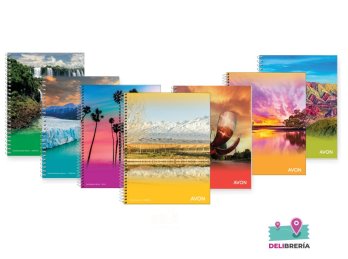 CUADERNO AVON 29 T/FLEXIBLE 84 HS ESPIRAL RAYADO