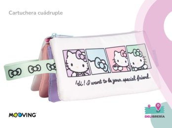 CARTUCHERA CUÁDRUPLE MOOVING HELLO KITTY