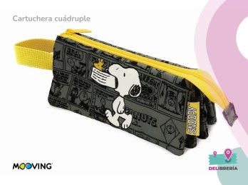 CARTUCHERA CUÁDRUPLE MOOVING SNOOPY