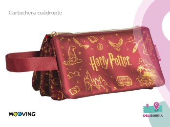 CARTUCHERA CUÁDRUPLE MOOVING HARRY POTTER