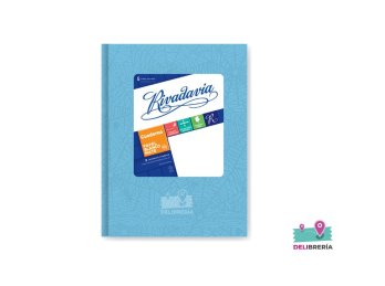 CUADERNO 19 X 23,5 RIVADAVIA ABC ARAÑA CELESTE 98 HOJAS RAYADO COSIDO TAPA DURA